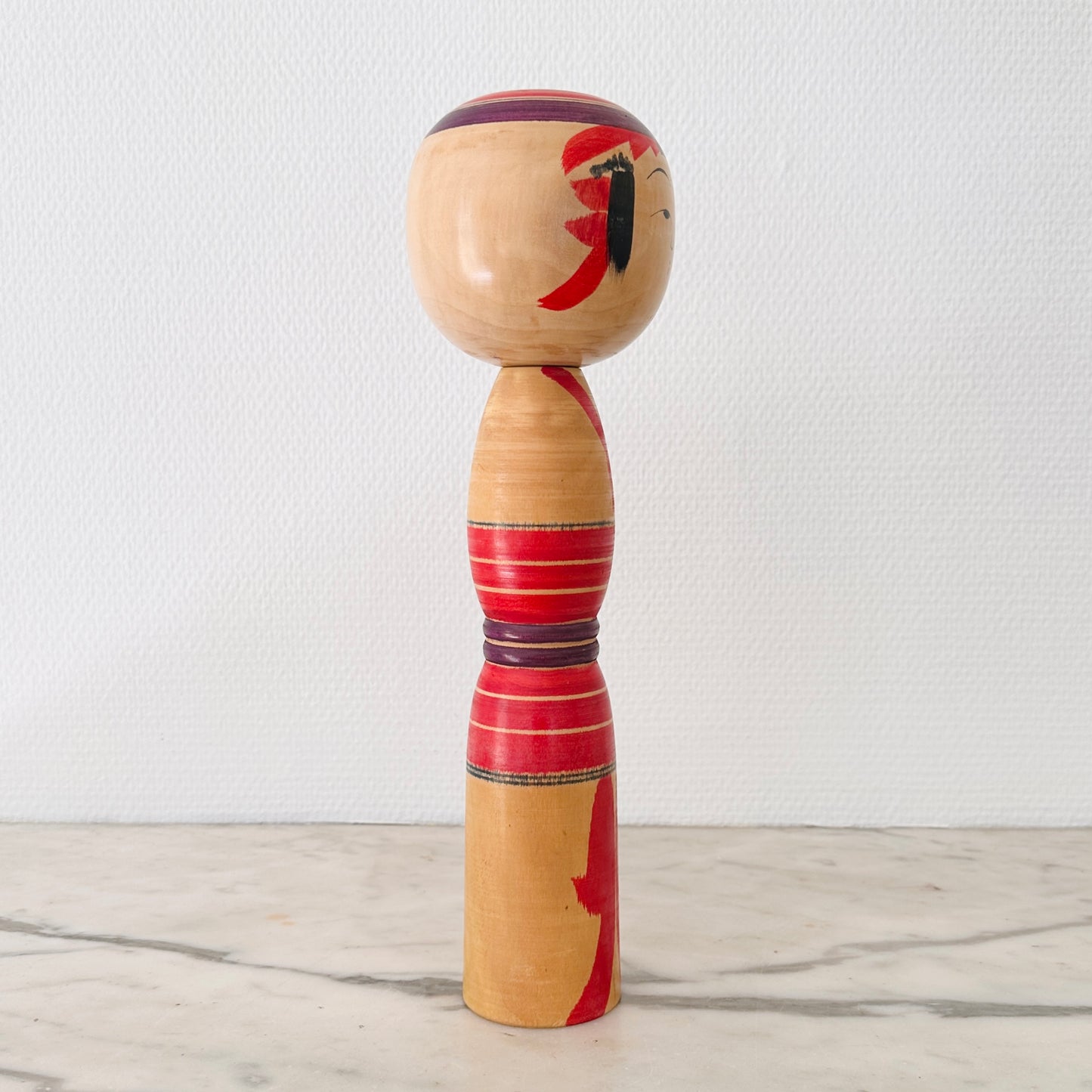 Vintage Japanese Kokeshi Doll Colorful Stylized Kimono