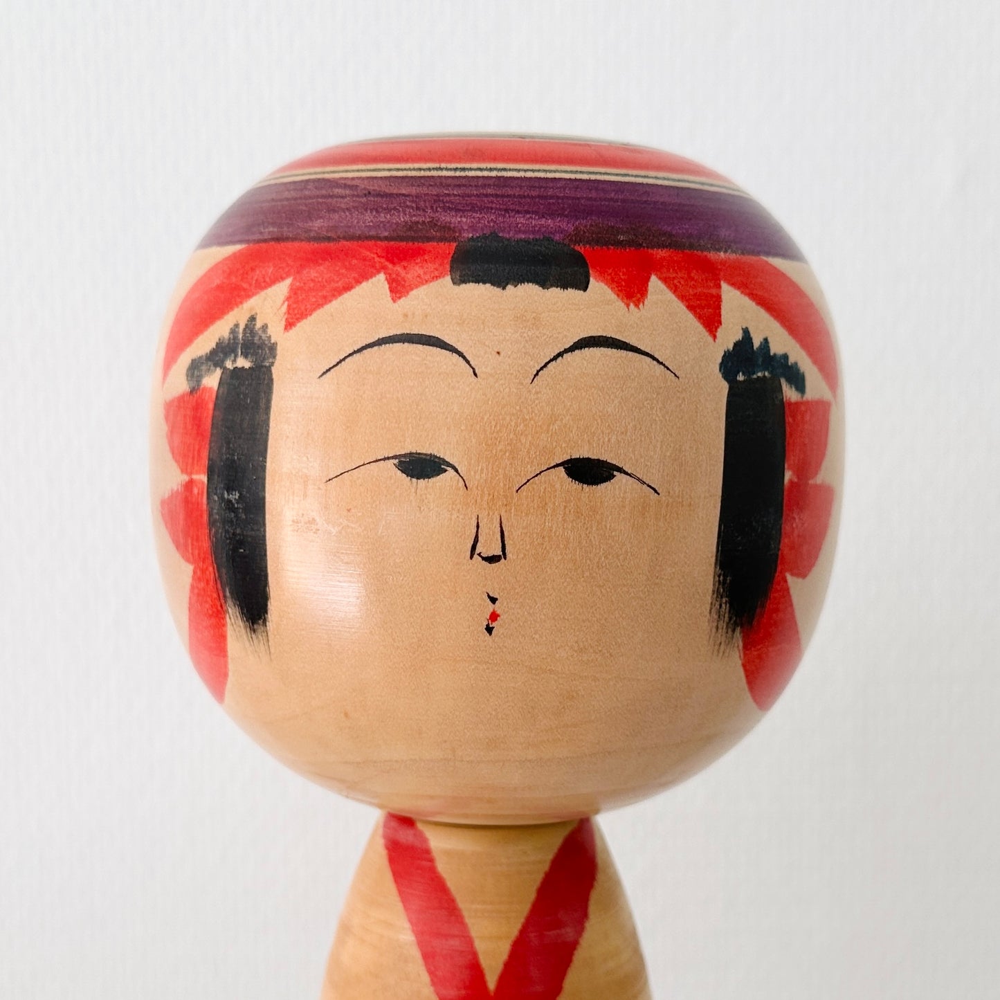 Vintage Japanese Kokeshi Doll Colorful Stylized Kimono