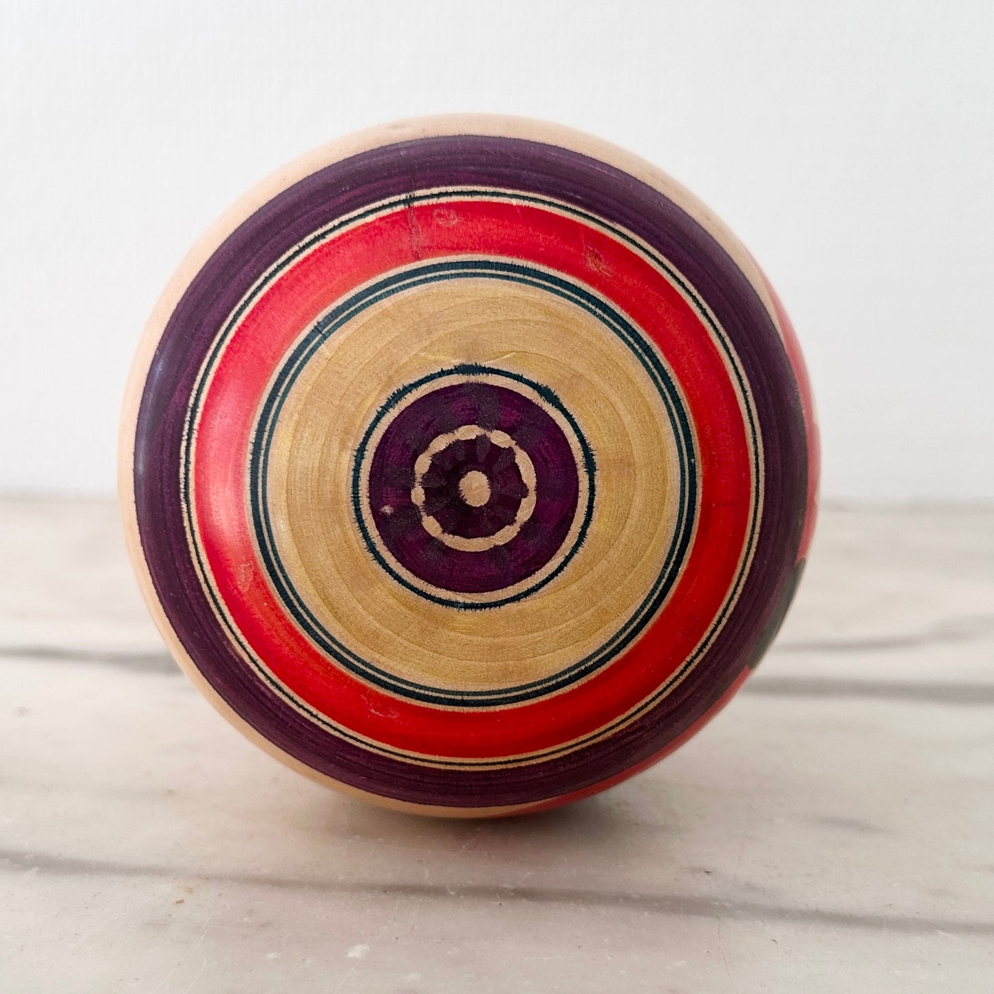 Vintage Japanese Kokeshi Doll Colorful Stylized Kimono