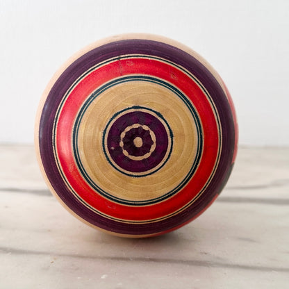 Vintage Japanese Kokeshi Doll Colorful Stylized Kimono