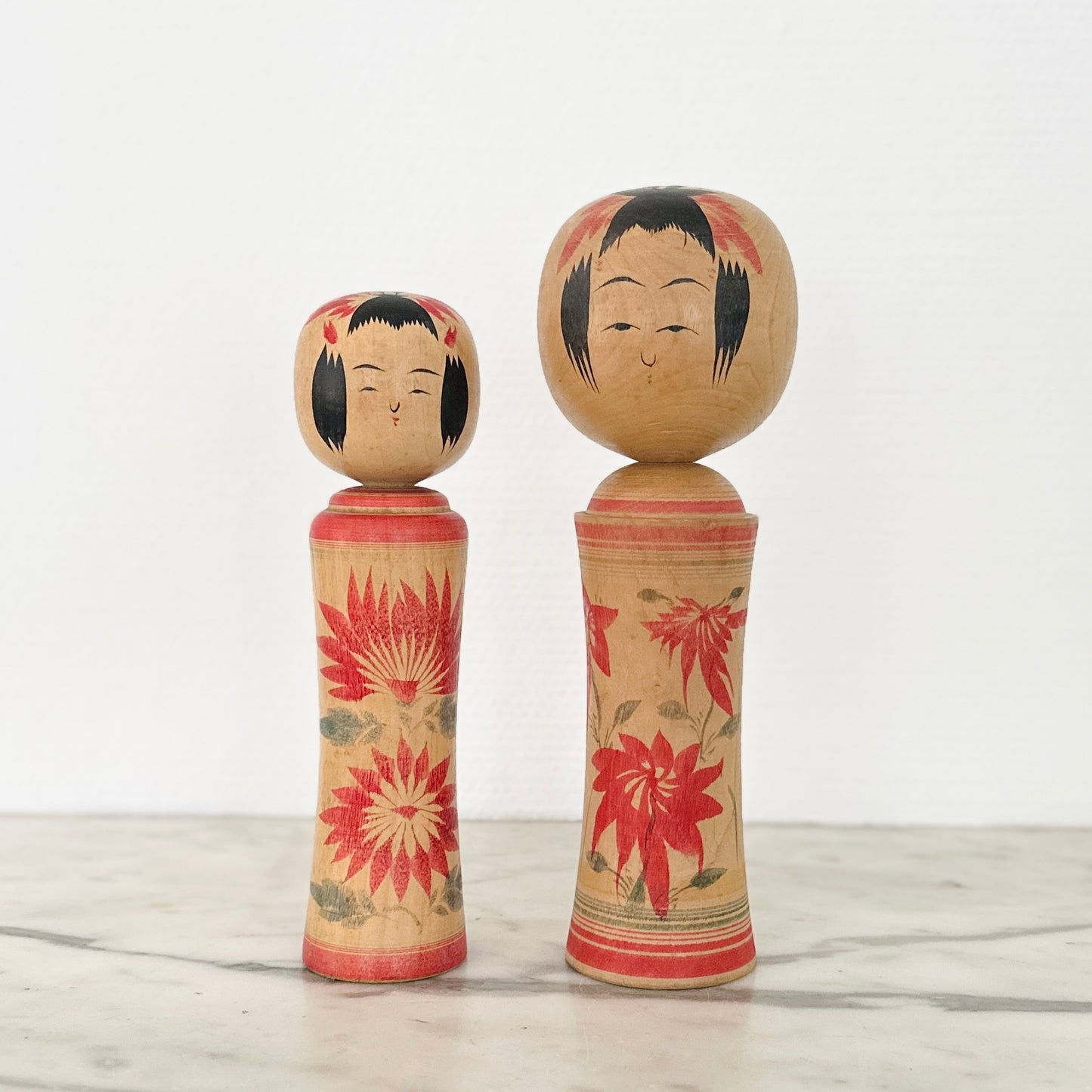 Pair of Vintage Japanese Kokeshi Dolls