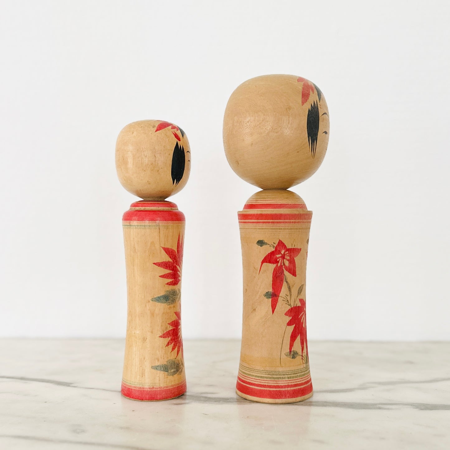 Pair of Vintage Japanese Kokeshi Dolls