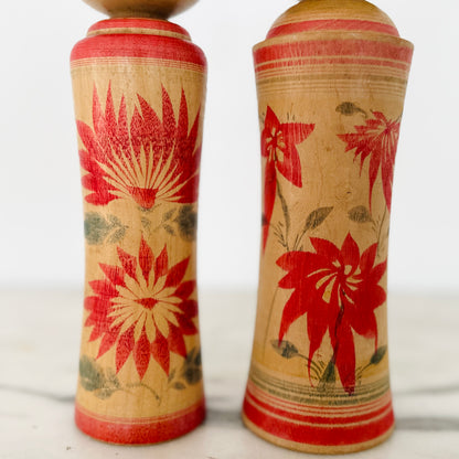 Pair of Vintage Japanese Kokeshi Dolls