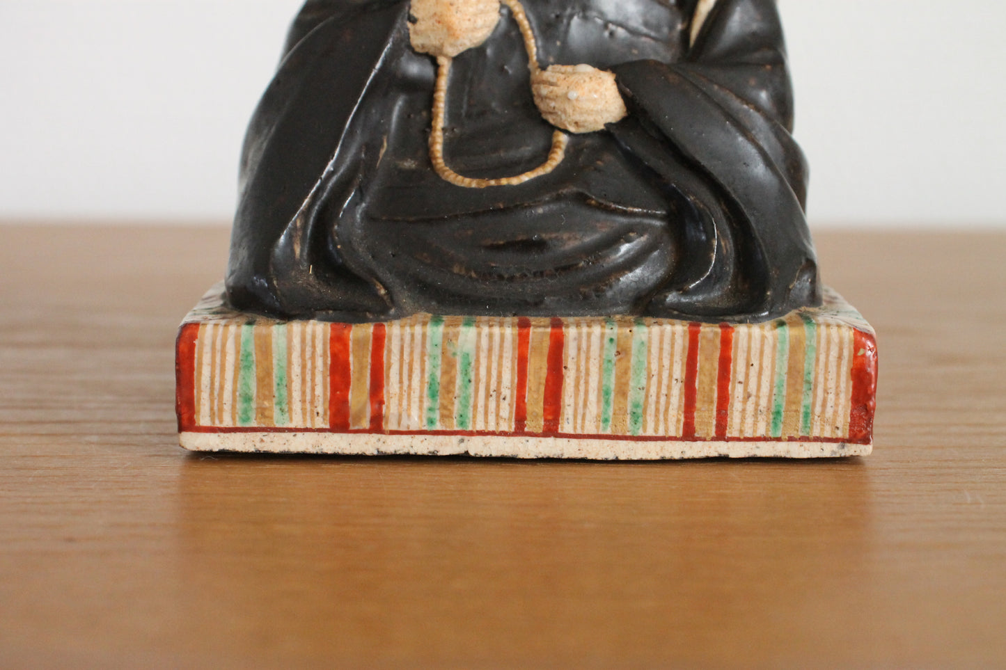 Vintage Japanese Ceramic Sculpture of Monk