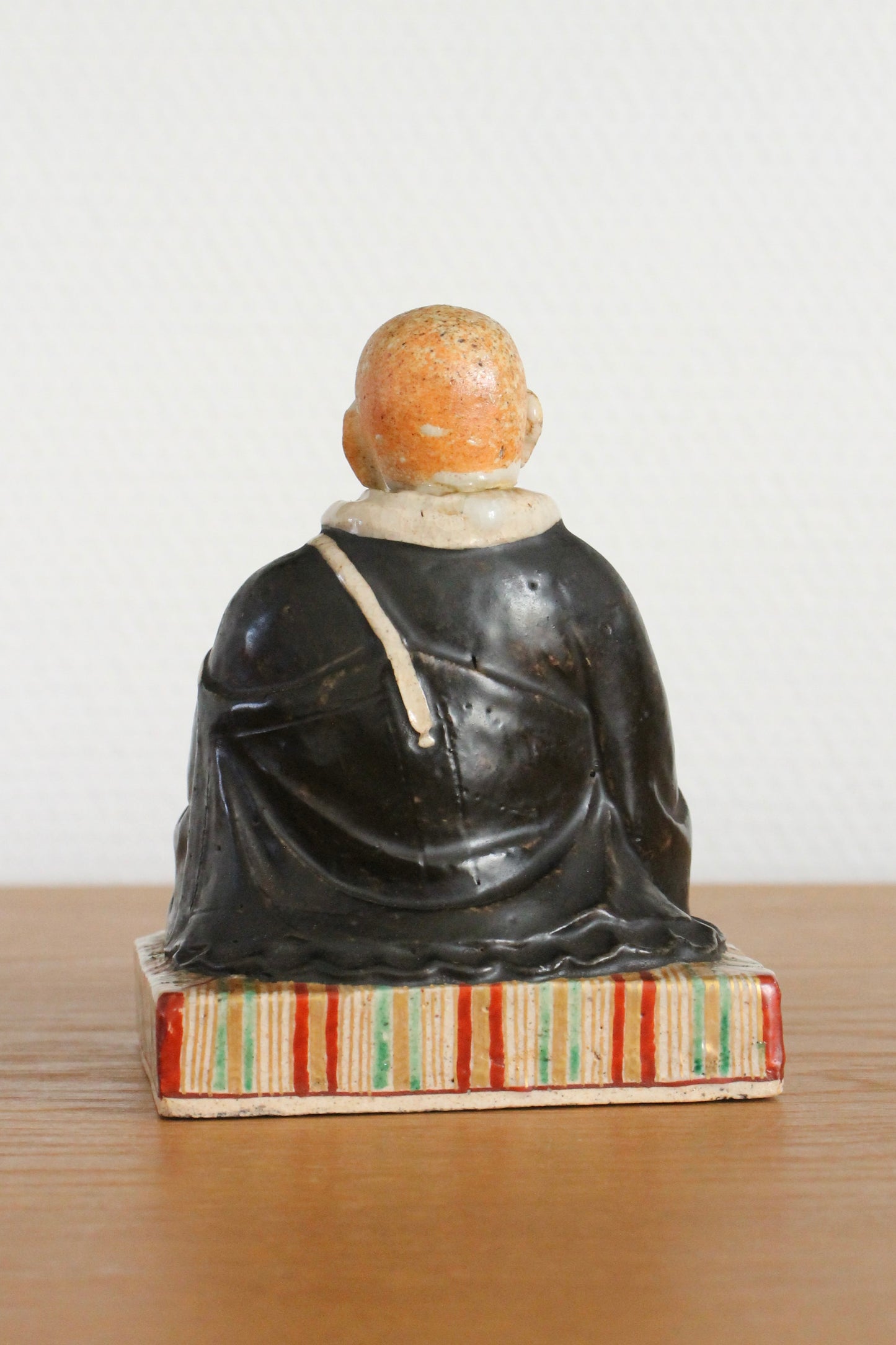 Vintage Japanese Ceramic Sculpture of Monk