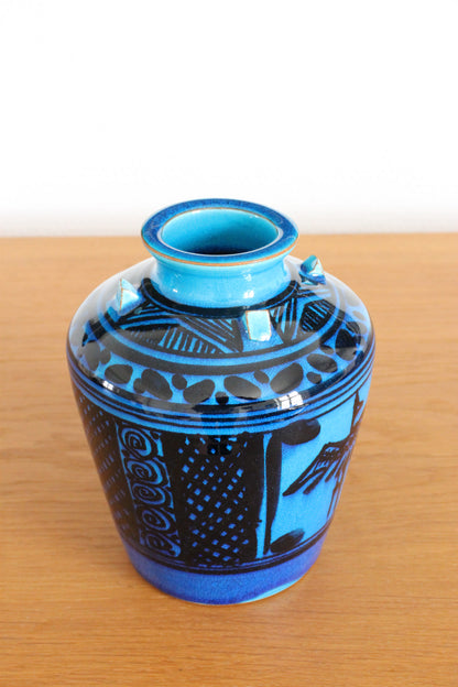 Blue Ceramic Vase by Kimura Yoshiro