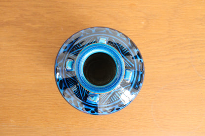 Blue Ceramic Vase by Kimura Yoshiro
