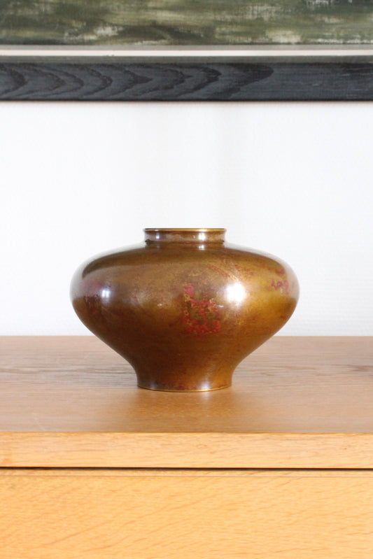 Vintage Japanese Bronze Vase by Hasegawa Yoshihisa