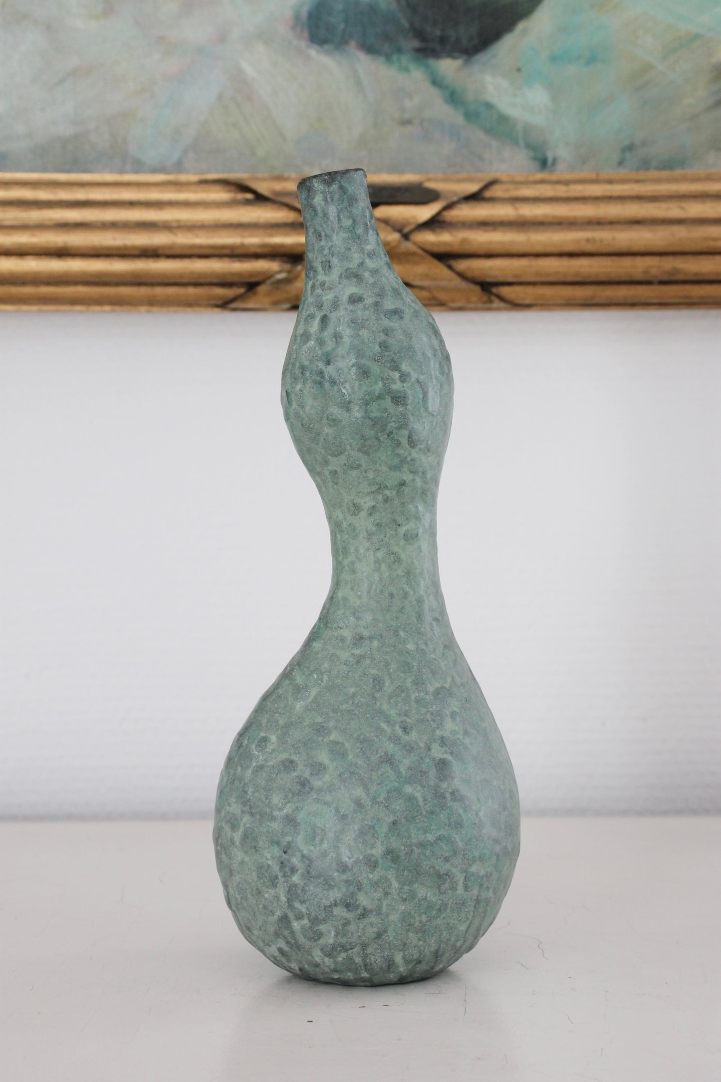 Vintage Japanese Bronze Vase in Hyotan (Gourd) Form