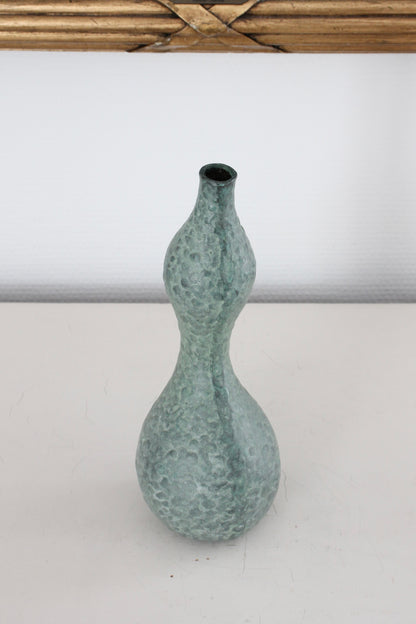 Vintage Japanese Bronze Vase in Hyotan (Gourd) Form