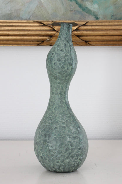 Vintage Japanese Bronze Vase in Hyotan (Gourd) Form
