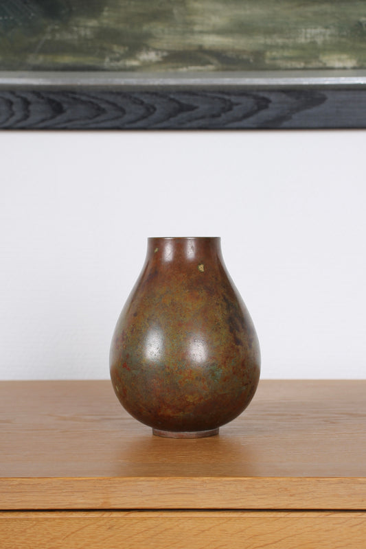 Vintage Japanese Bronze Vase by Hasegawa Gasen