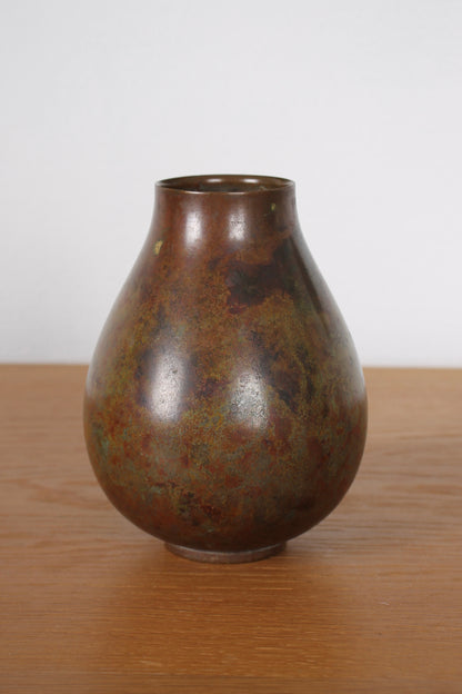 Vintage Japanese Bronze Vase by Hasegawa Gasen