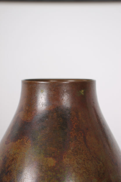 Vintage Japanese Bronze Vase by Hasegawa Gasen