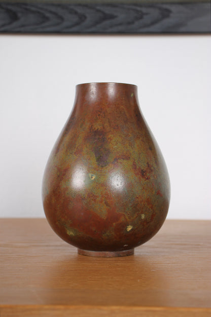 Vintage Japanese Bronze Vase by Hasegawa Gasen