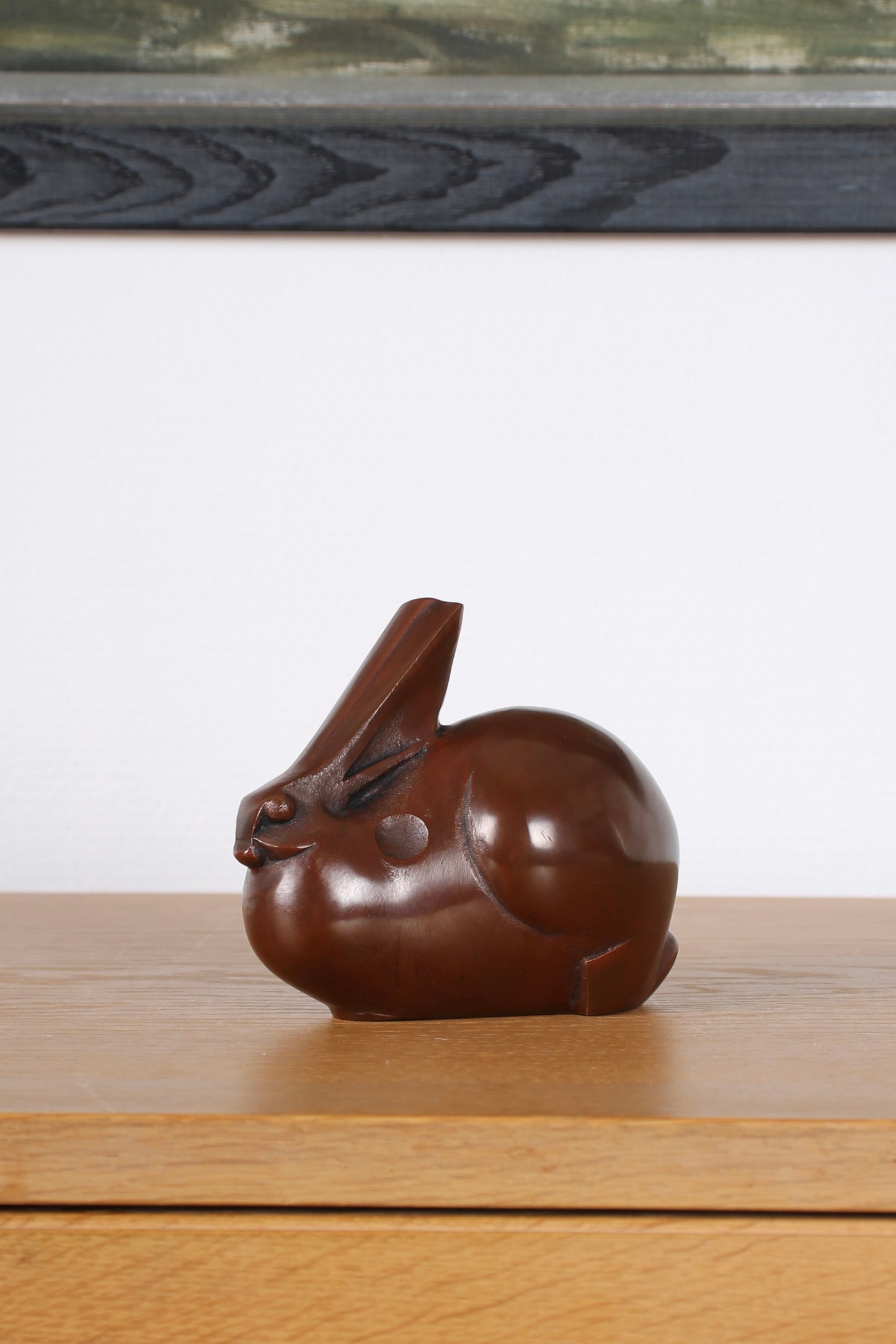Vintage Japanese Bronze Rabbit Sculpture by Saegusa Sotaro