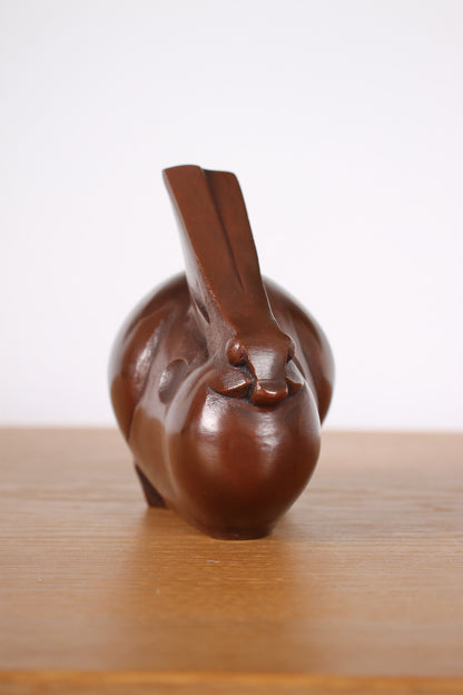 Vintage Japanese Bronze Rabbit Sculpture by Saegusa Sotaro