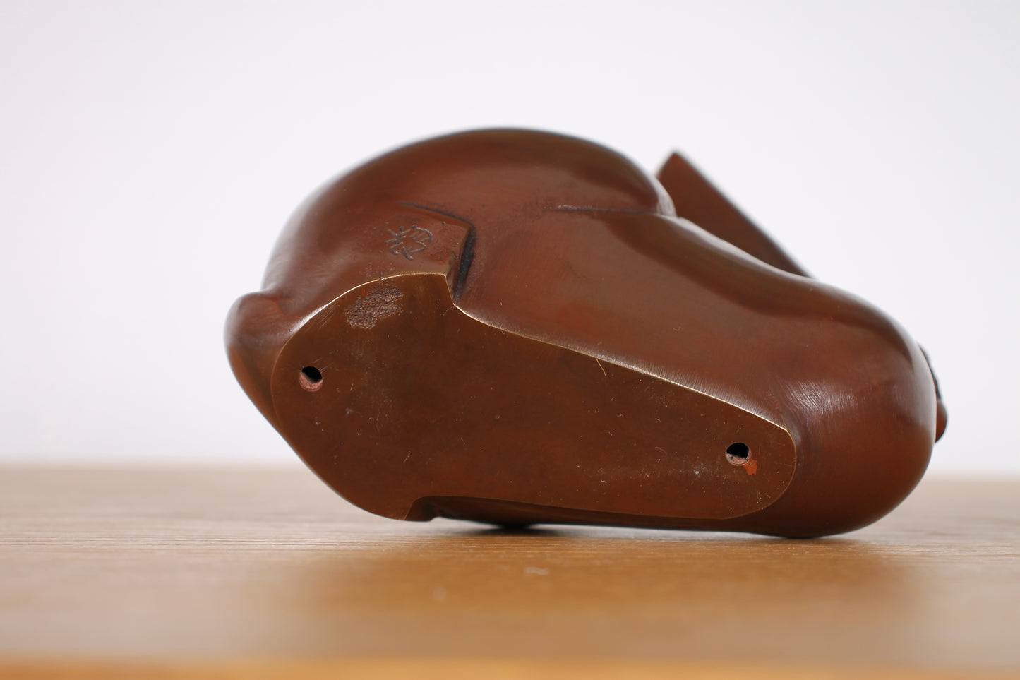 Vintage Japanese Bronze Rabbit Sculpture by Saegusa Sotaro