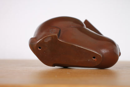 Vintage Japanese Bronze Rabbit Sculpture by Saegusa Sotaro