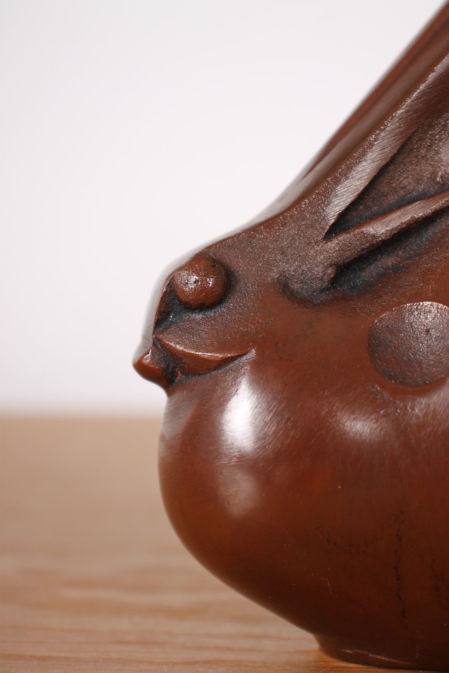 Vintage Japanese Bronze Rabbit Sculpture by Saegusa Sotaro