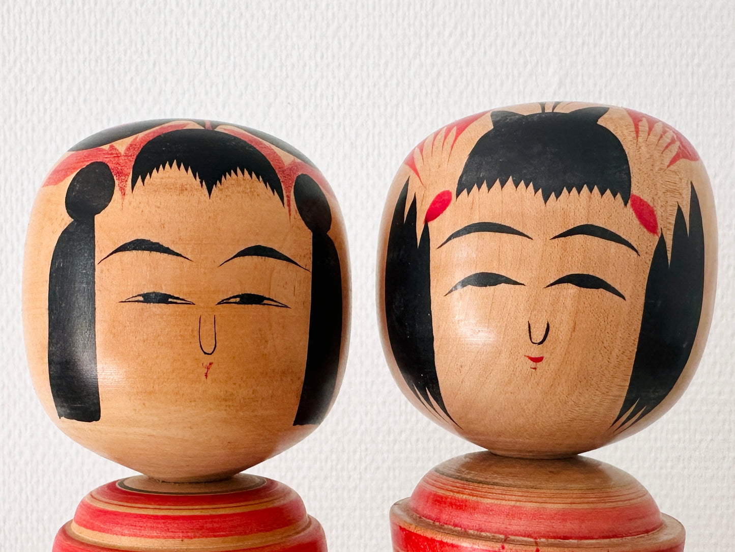 Set of 3 Vintage Japanese Kokeshi Dolls Traditional