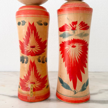 Set of 3 Vintage Japanese Kokeshi Dolls Traditional