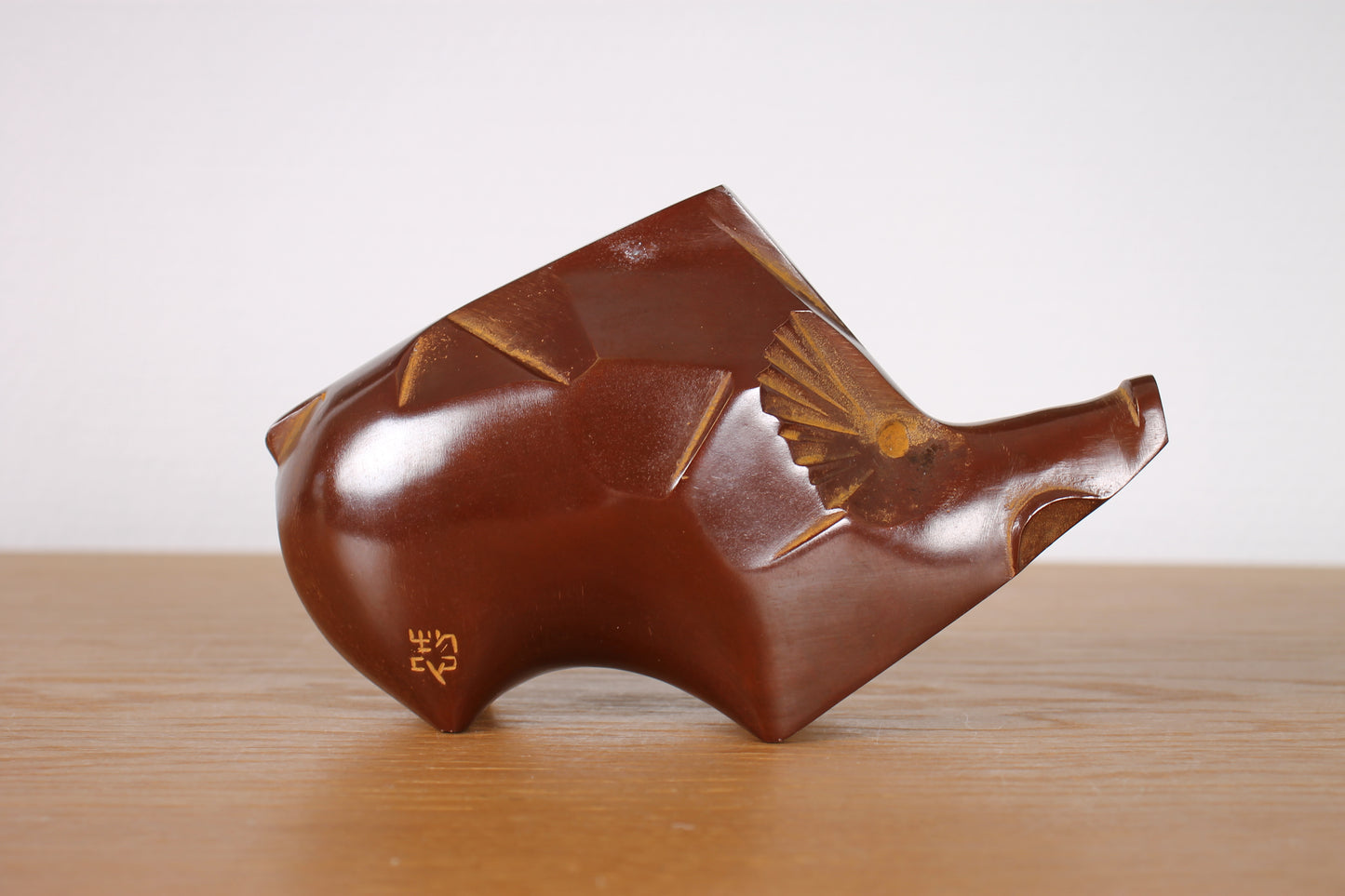 Vintage Japanese Bronze Boar Sculpture by Saegusa Sotaro
