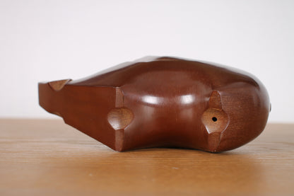 Vintage Japanese Bronze Boar Sculpture by Saegusa Sotaro