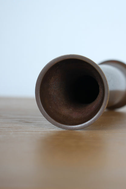 Vintage Japanese Bronze Vase by Hasegawa Yoshihisa