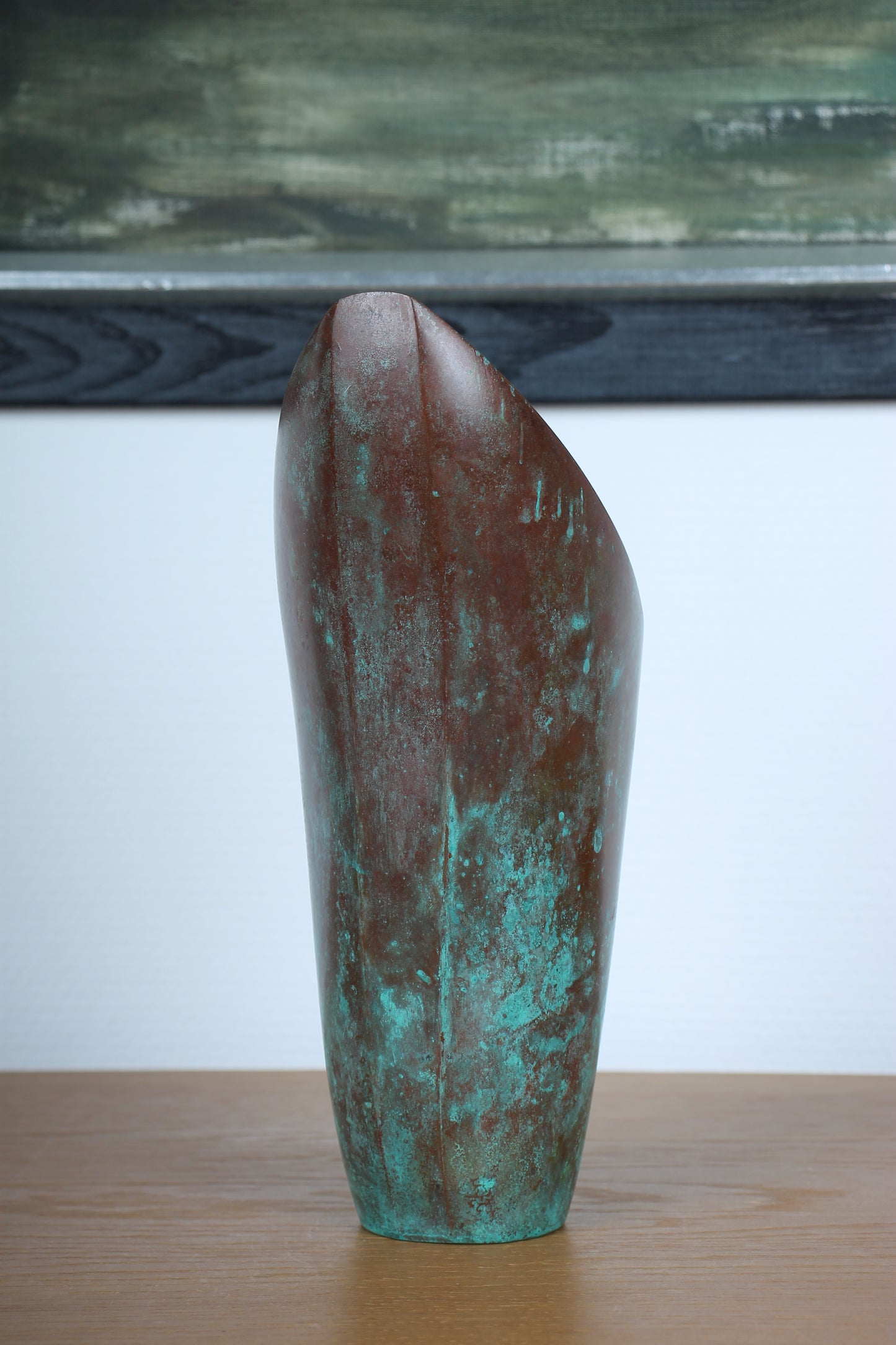 Vintage Japanese Bronze Asymmetrical Vase by Nakajima Yasumi II