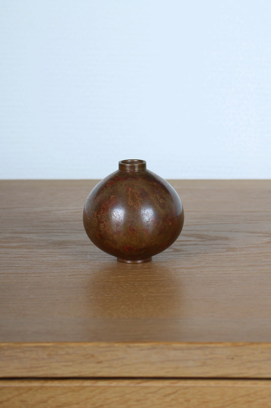 Vintage Japanese Bronze Bud Vase by Hasegawa Yoshihisa
