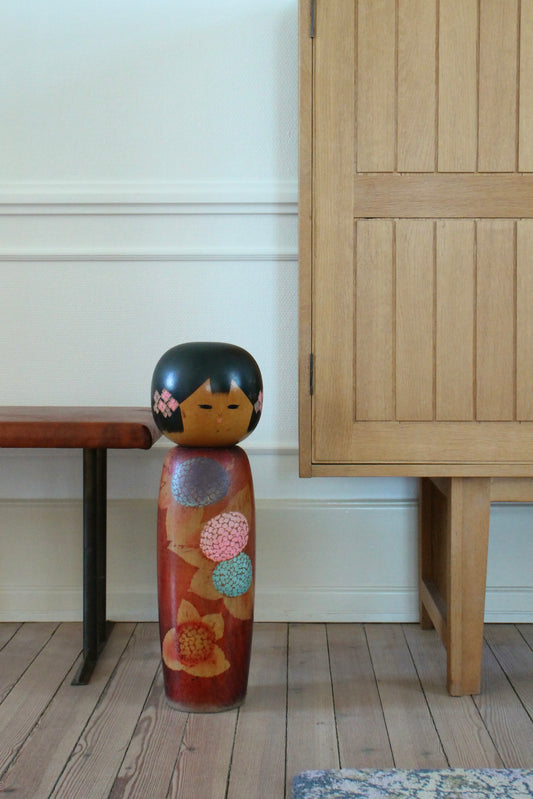 Large Floor Kokeshi Doll by Sato Koson