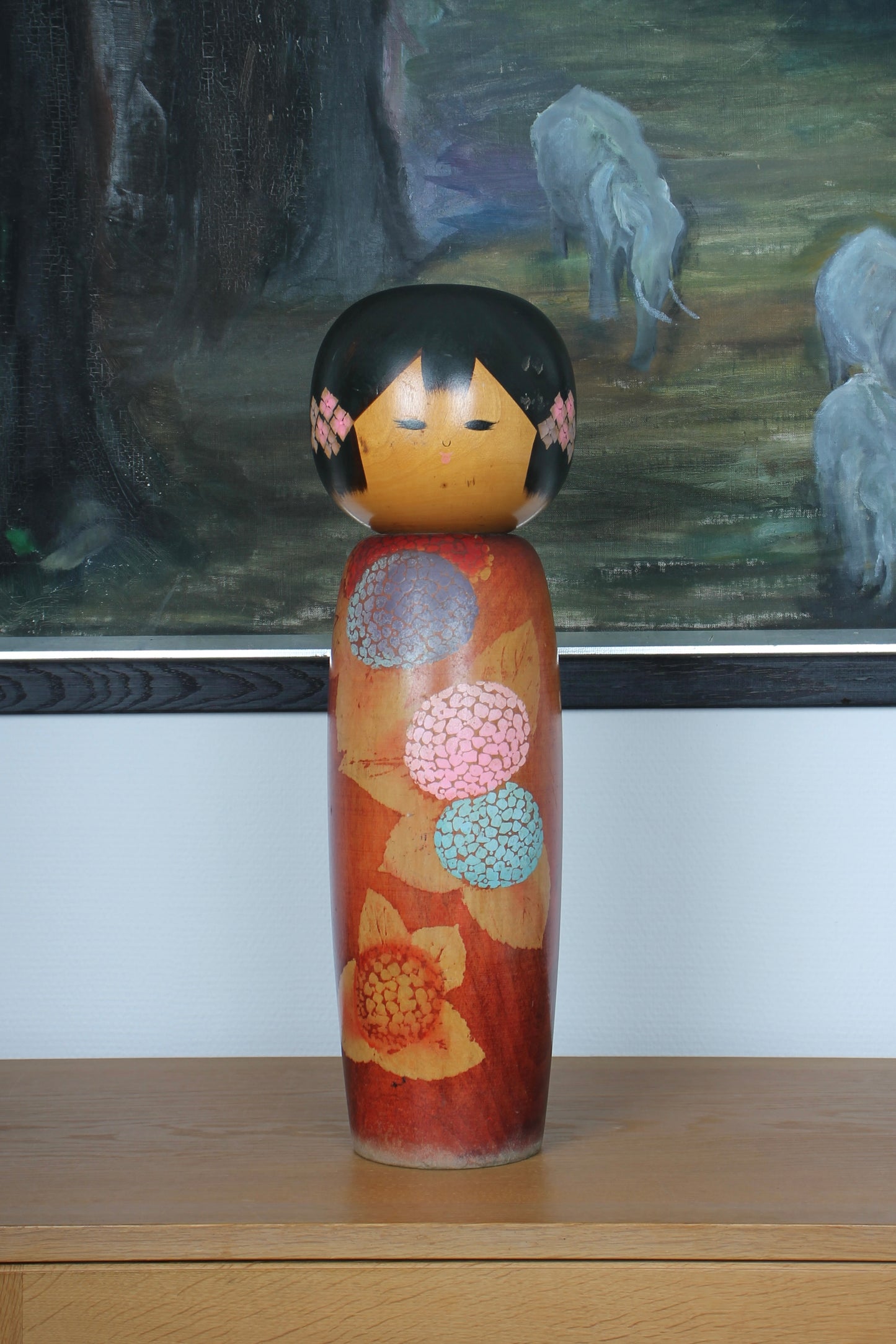 RESERVED Large Floor Kokeshi Doll by Sato Koson