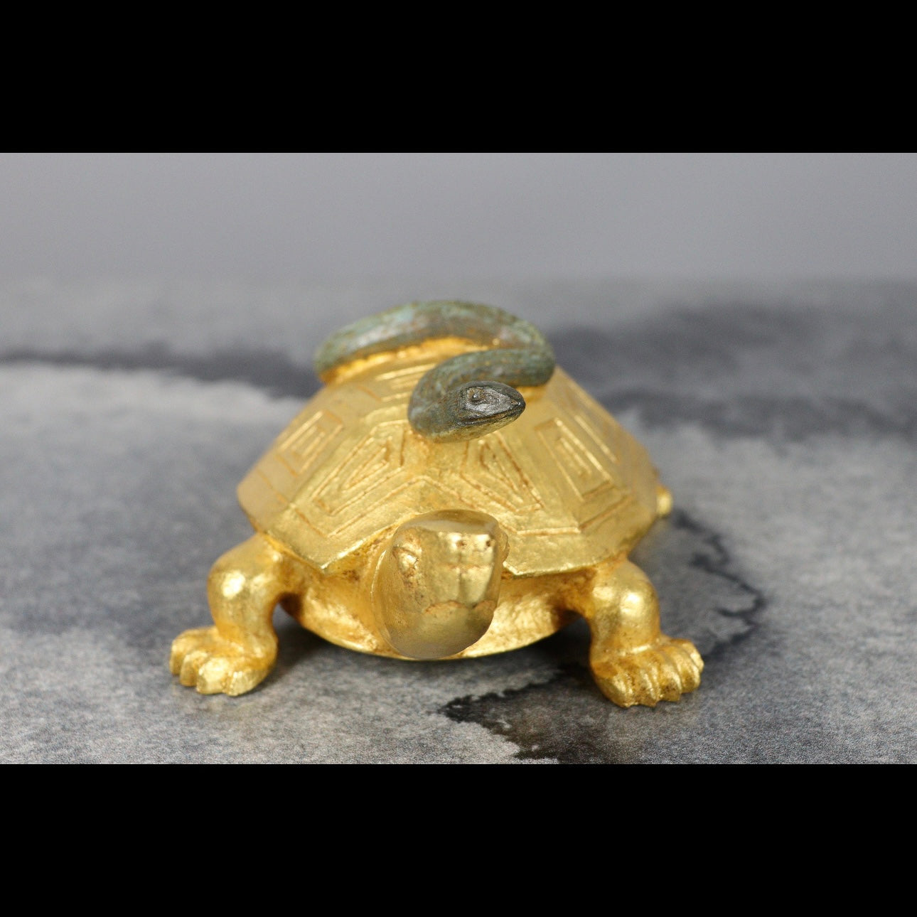 Bronze Turtle with Snake by Tsuda Eijyu