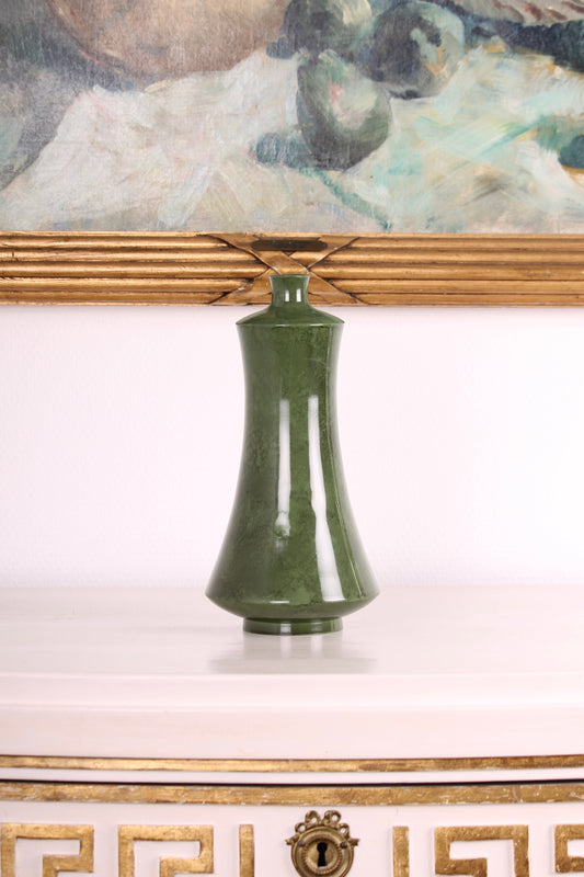 Vintage Japanese Bronze Vase with Mottled Green Surface