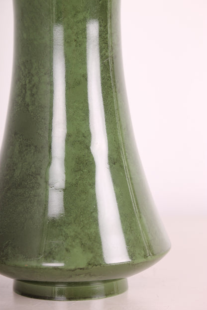 Vintage Japanese Bronze Vase with Mottled Green Surface