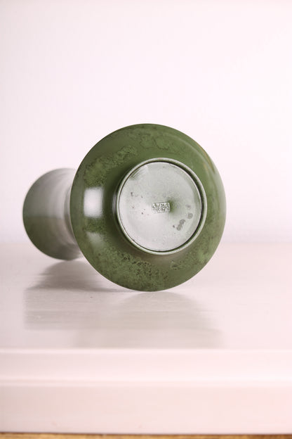 Vintage Japanese Bronze Vase with Mottled Green Surface