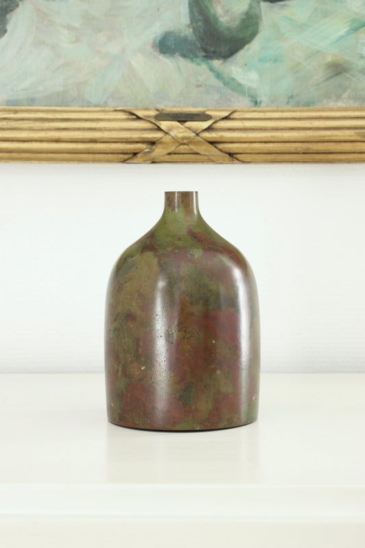 Vintage Japanese Bronze Vase by Hasegawa Yoshihisa