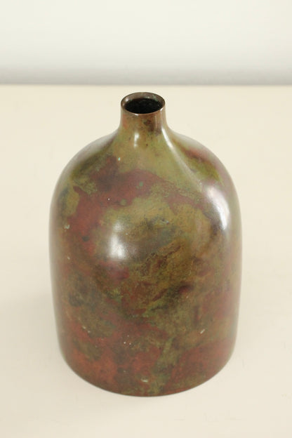 Vintage Japanese Bronze Vase by Hasegawa Yoshihisa