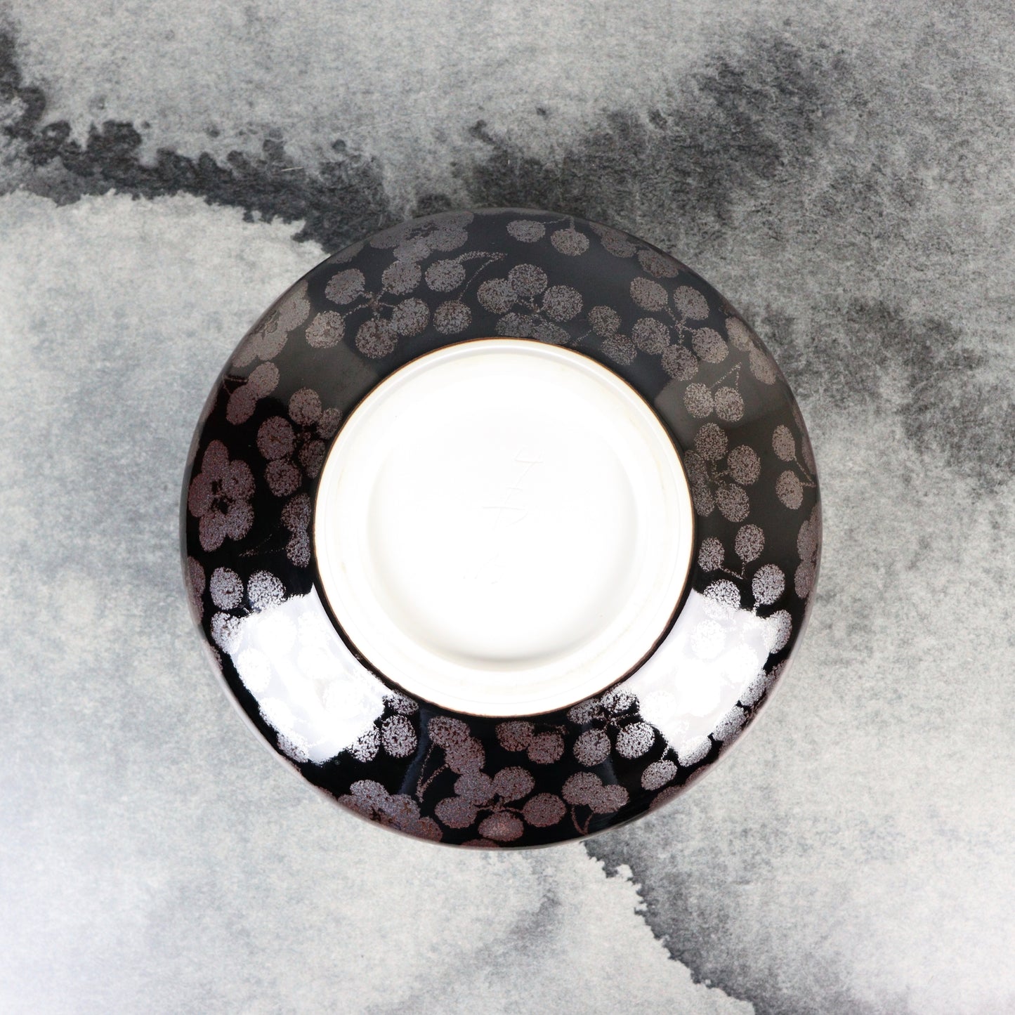 Tenmoku Black Arita Porcelain Bowl by Fujii Shumei