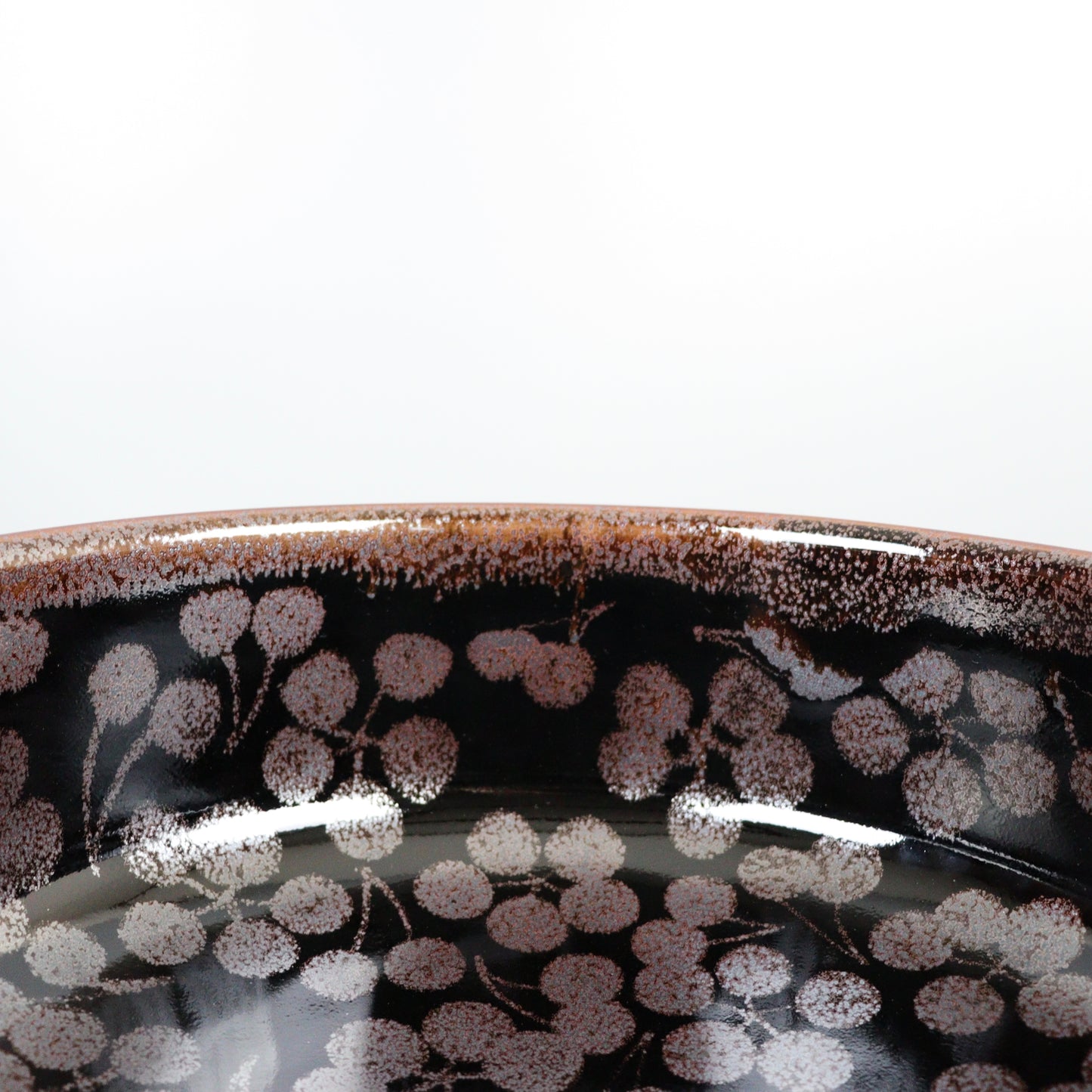 Tenmoku Black Arita Porcelain Bowl by Fujii Shumei