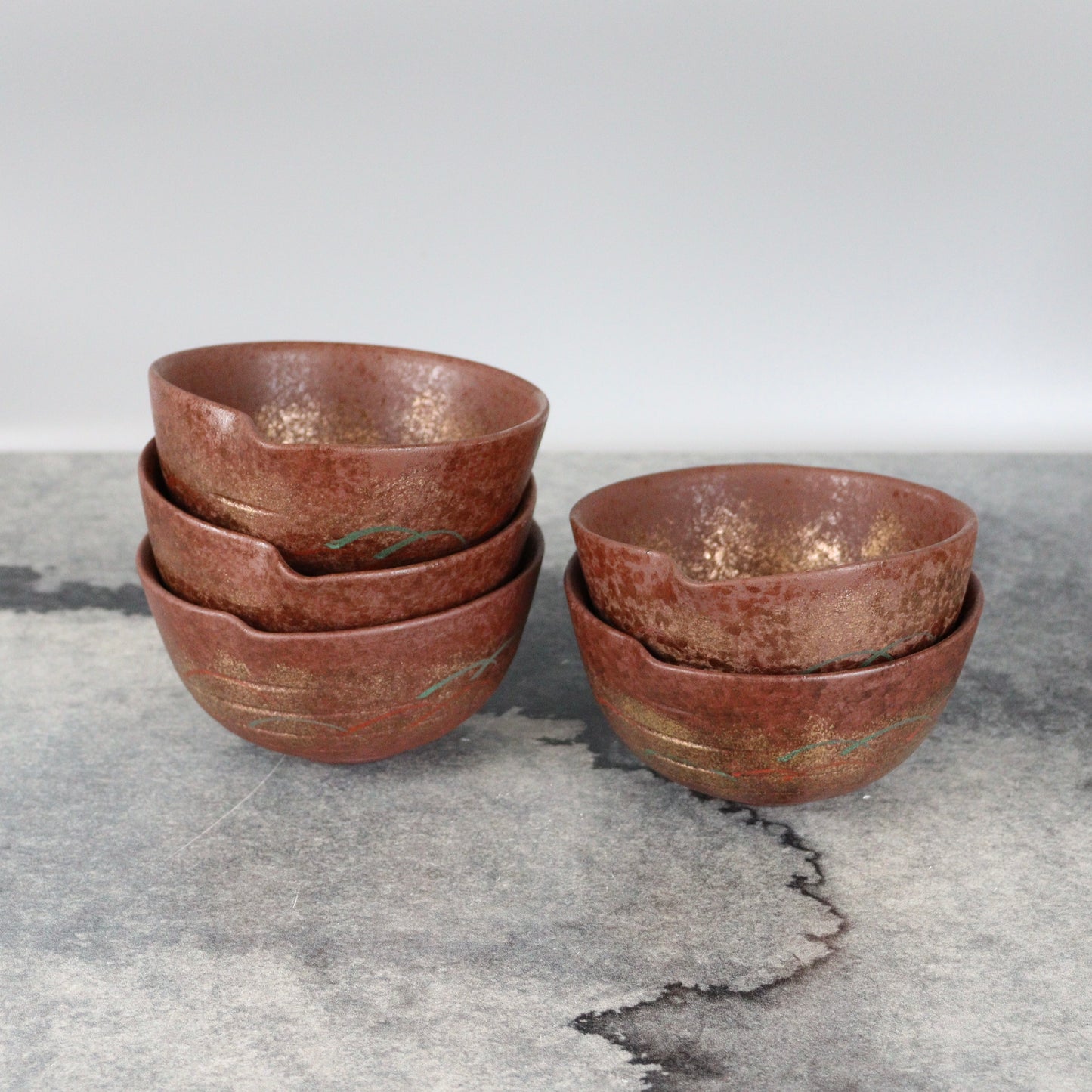 Set of 5 Vintage Japanese Ceramic Bowls