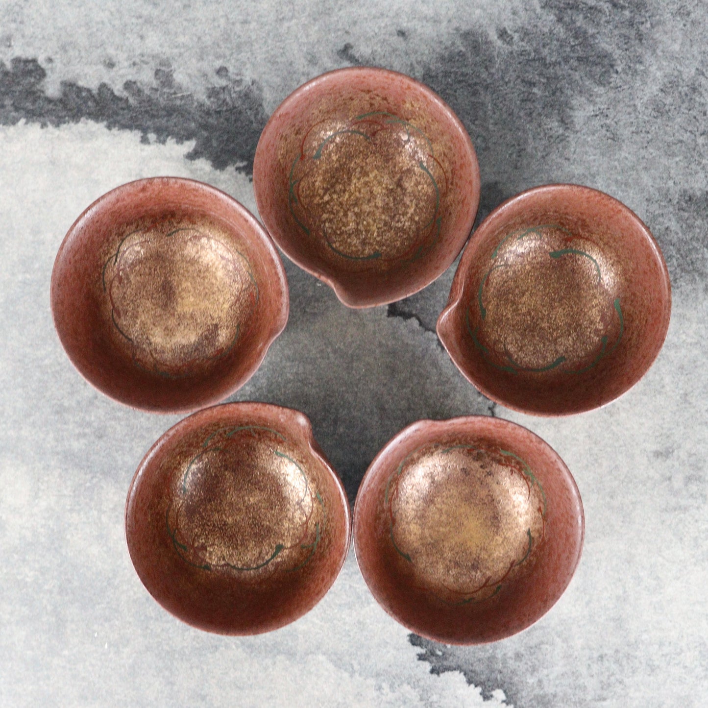 Set of 5 Vintage Japanese Ceramic Bowls