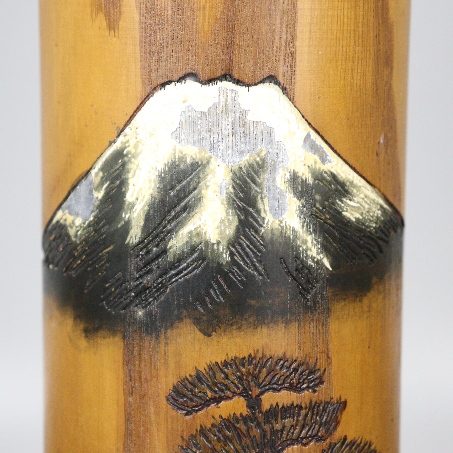 Kokeshi Doll with Mt. Fuji and Pine Tree by Usaburo