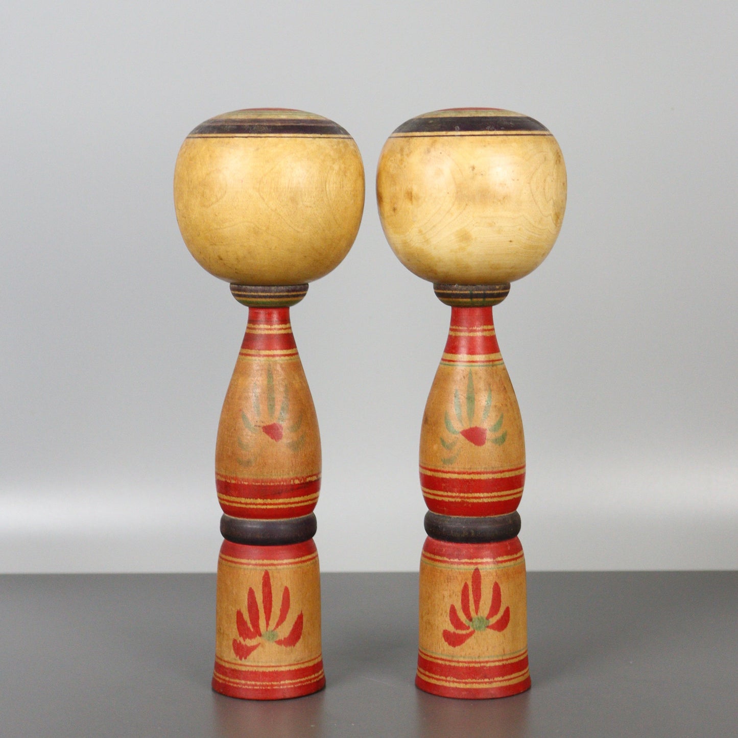 Pair of Kokeshi Dolls Constricted Neck