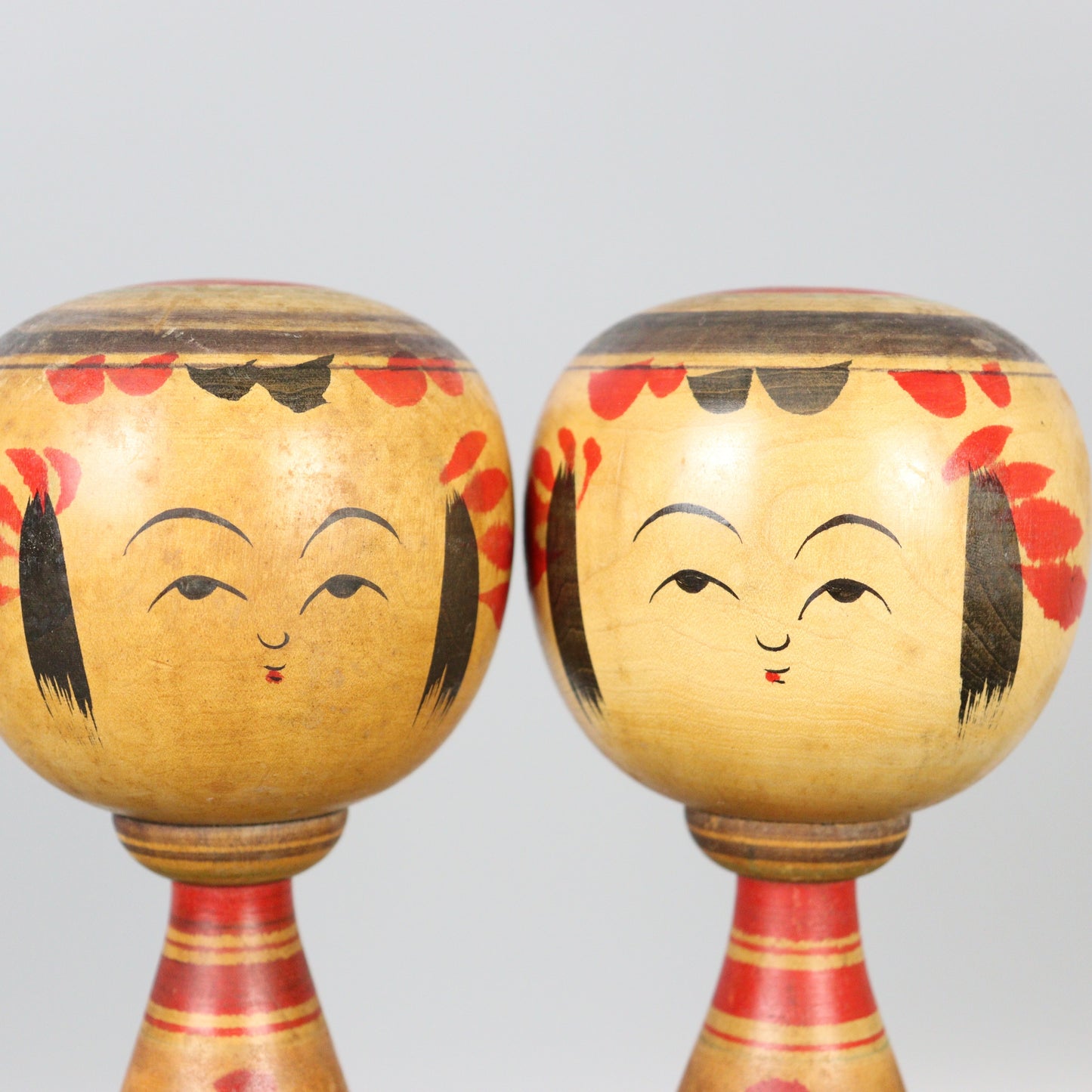 Pair of Kokeshi Dolls Constricted Neck