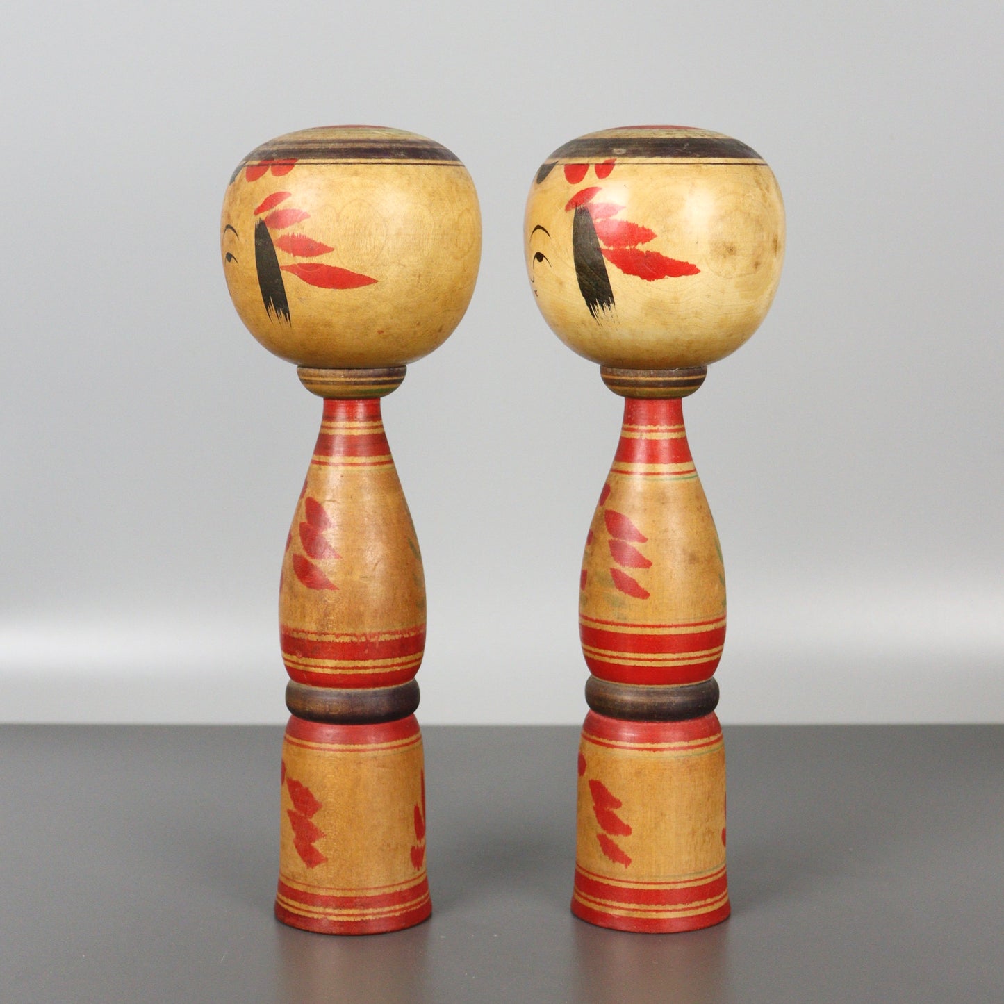 Pair of Kokeshi Dolls Constricted Neck