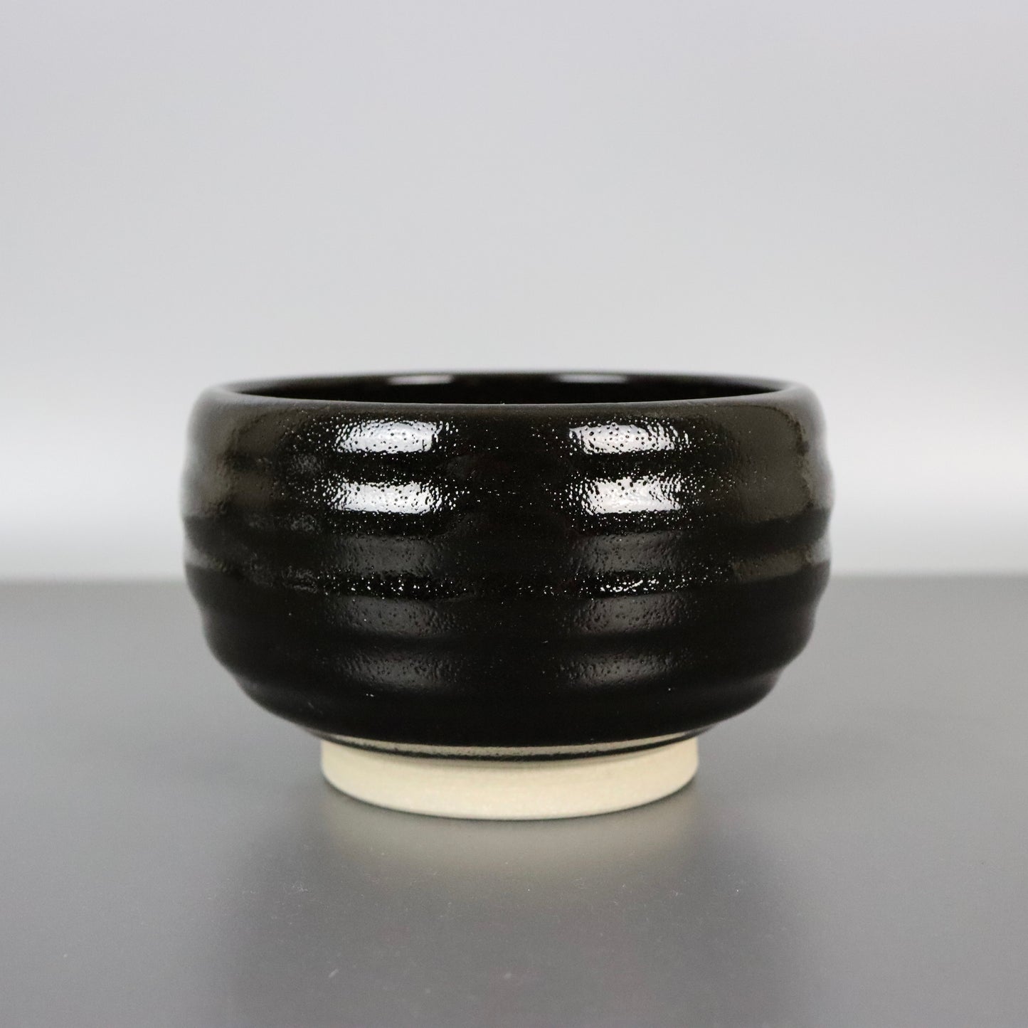 Pair of Black Ceramic Chawans (old stock)