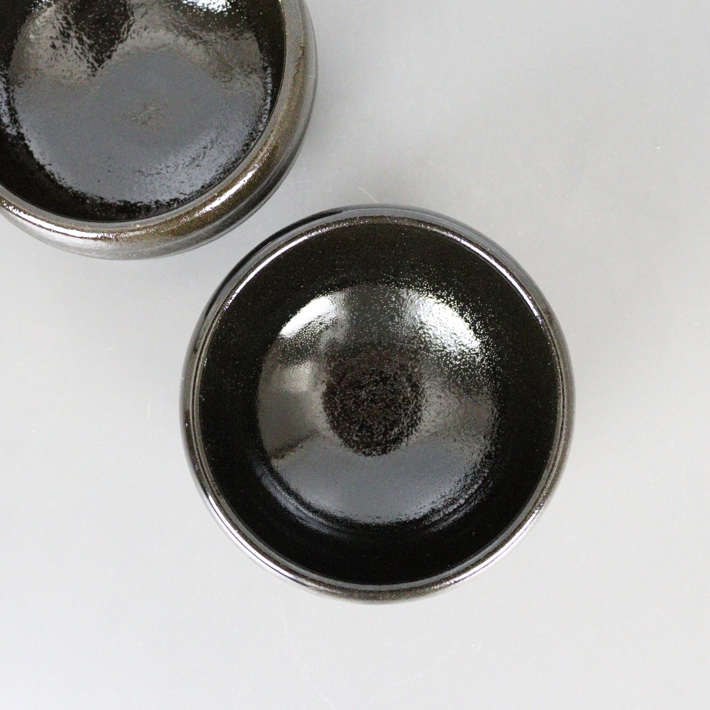 Pair of Black Ceramic Chawans (old stock)