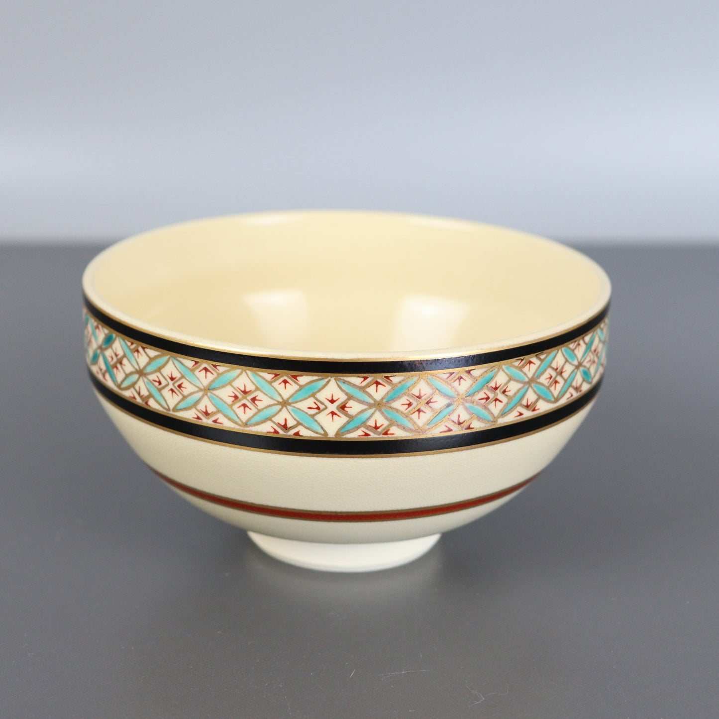 Beige Chawan Geometric Pattern